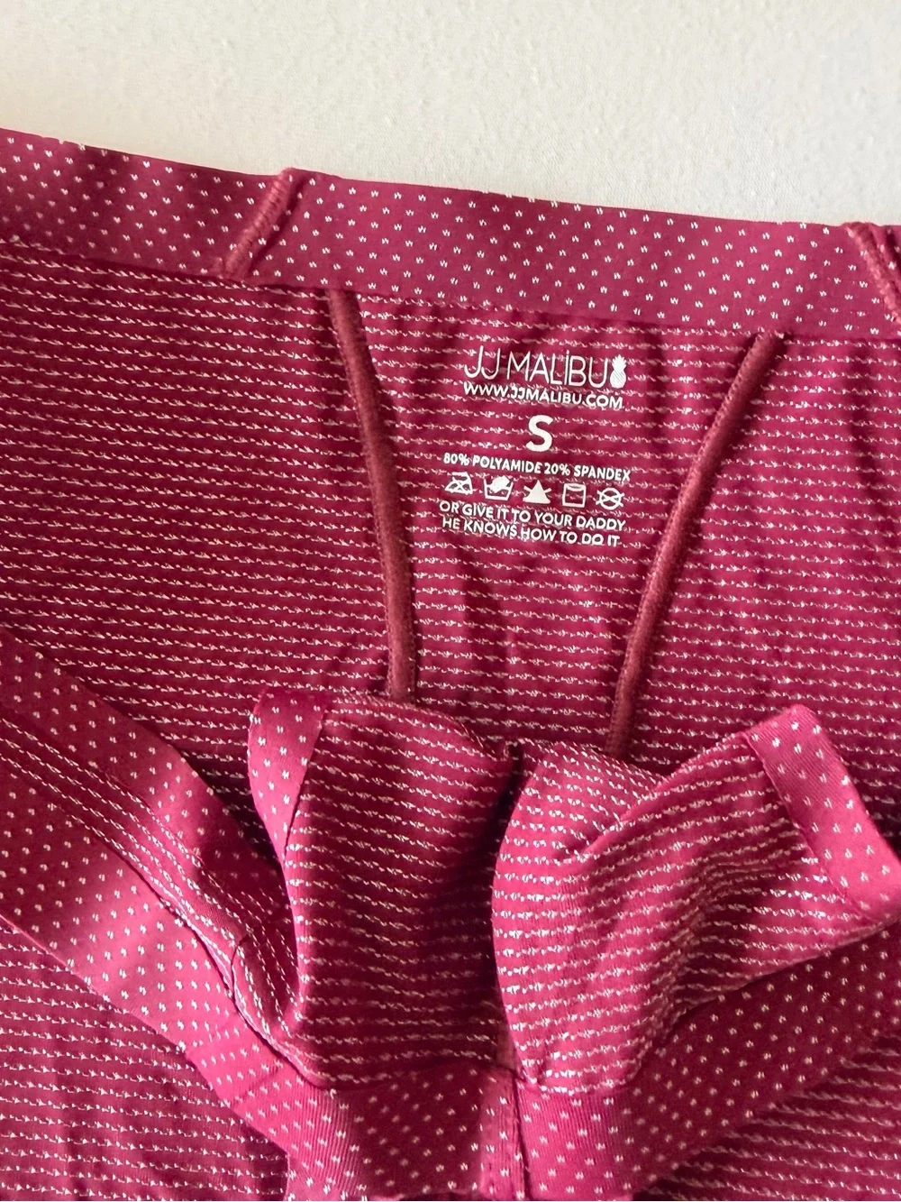 Maroon Polka Dot seamless jj Malibu Briefs